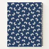 モノグラムビデオゲーマーパターン名前をカスタムする ノートブック (裏面)