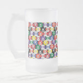 モノグラムビリヤードデザイン フロストグラスビールジョッキ (左)