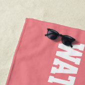 モノグラムビーチウォーターポロスイムチームピンクタオル ビーチタオル (インサイチュ)