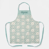 モノグラムビーチサンドドルパターンベーキング エプロン (正面)