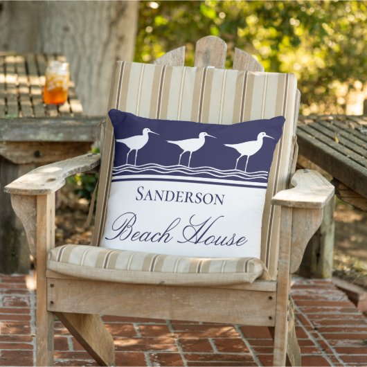 モノグラムビーチハウスネイビーブルーサンピパーズ アウトドアクッション (椅子)