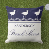 モノグラムビーチハウスネイビーブルーサンピパーズ アウトドアクッション (芝生)