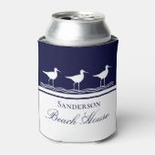 モノグラムビーチハウスネイビーブルーサンピパーズ 缶クーラー (缶正面)