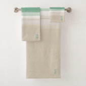 モノグラムビーチ水彩海モダン砂 バスタオルセット (インサイチュ)