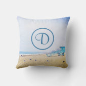 モノグラムビーチ海シーグルライフガードブーはっきりしたス クッション (裏面)