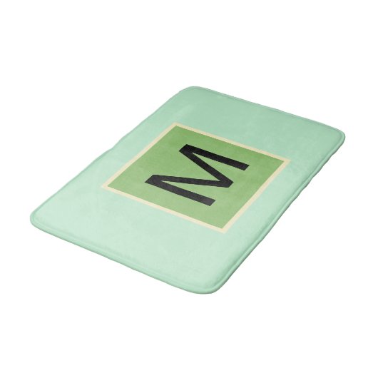 モノグラムピスタチオ緑のアイスクリームカラー バスマット (アングル)