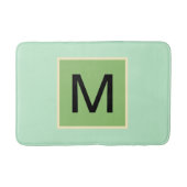 モノグラムピスタチオ緑のアイスクリームカラー バスマット (正面)