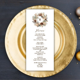 モノグラムピネコーンウィンターリースクリスマスパーティー メニュー