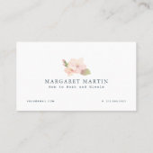 モノグラムピンクさくらんぼブロッサムリースママ コーリングカード (裏面)