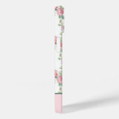 モノグラムピンクのバラフローラの緑の花 Case-Mate iPhoneケース (裏面 / 右)