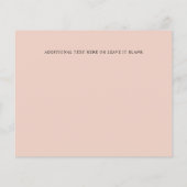 モノグラムピンクのフローラ写真結婚式の日付を保存 (裏面)