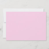 モノグラムピンクのベビーガール出生告知カード 招待状 (裏面)