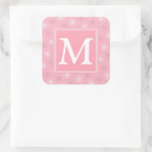 モノグラムピンクの円パターン スクエアシール (バッグ)