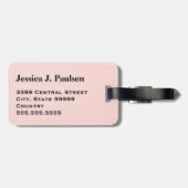 モノグラムピンクアンドピーチ迷彩柄カモフラージブラック ラゲッジタグ (裏面横)