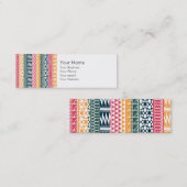 モノグラムピンクオレンジブルージオトアステカリバルパターン スキニー名刺 (正面/裏面)