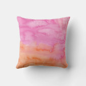 モノグラムピンクオレンジ水色枕イニシャル クッション (裏面)