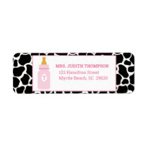 モノグラムピンクカウプリントミルクアホリック住所 シール