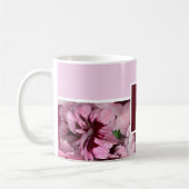 モノグラムピンクカーネーション1月誕生月 コーヒーマグカップ (左)