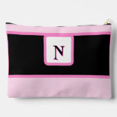 モノグラムピンクガーリーかわいらしカスタム アクセサリーポーチ (裏面)