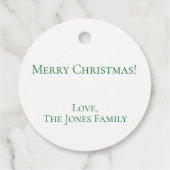 モノグラムピンククリスマスリースギフトラベル フェイバータグ (裏面)