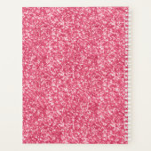 モノグラムピンクグリッターホワイトトレンディーグラムアニュアル プランナー手帳 (裏面)