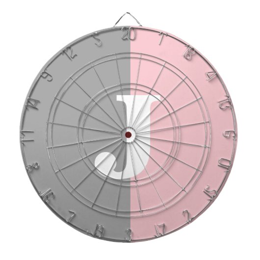 モノグラムピンクグレーホワガーリーイトハウスパーティー ダーツボード (正面)