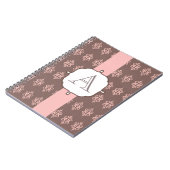 モノグラムピンクグレーレースノートブックギフト ノートブック (左側)
