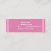 モノグラムピンクストライプ色 スキニー名刺 (裏面)