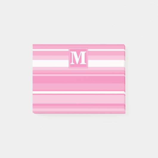 モノグラムピンクストライプ色 ポストイット (正面)