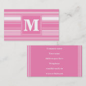モノグラムピンクストライプ色 名刺 (正面/裏面)