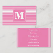 モノグラムピンクストライプ色 名刺 (正面/裏面)