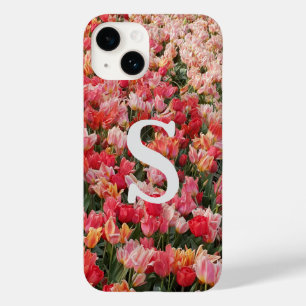 モノグラムピンクチューリップフラワーケースiPhone Case-Mate iPhone 14ケース