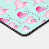 モノグラムピンクハートかわいい デスクマット (コーナー)