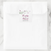 モノグラムピンクバタフライステッカー スクエアシール (バッグ)