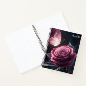 モノグラムピンクバタフライ ノートブック (内部)