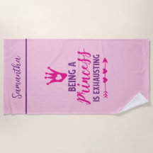 モノグラムピンクパープルのプリンセスは疲れている