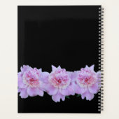 モノグラムピンクパープルピーニーシックレトロタイポグラフィ プランナー手帳 (裏面)