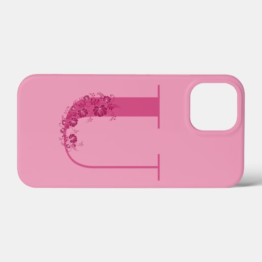 モノグラムピンクフローラレターU iPhoneケース Case-Mate iPhoneケース (裏面 (横))