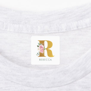 モノグラムピンクフローラ名アイアン服 ラベル