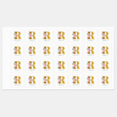 モノグラムピンクフローラ名アイアン服 ラベル (シート)