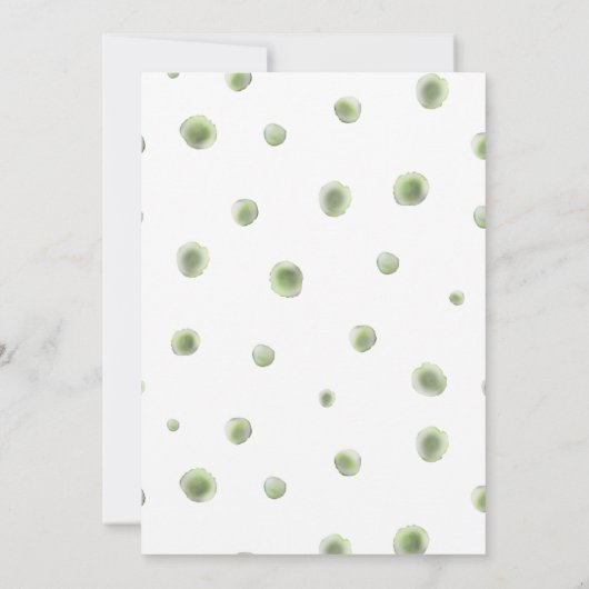 モノグラムピンクフローラ緑バプテスマガールインビタ 招待状 (裏面)