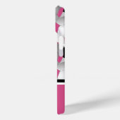 モノグラムピンクブラックサッカーボールパターン Case-Mate iPhoneケース (裏面 / 左)