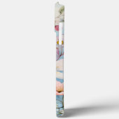 モノグラムピンクブルーグリーンホワイトフローラ緑 Case-Mate iPhoneケース (裏面 / 左)