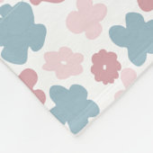 モノグラムピンクブルーフローラボモダンホトレンディーギフト フリースブランケット (角)