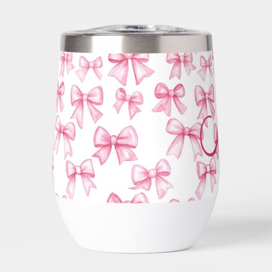 モノグラムピンクボウコケットエステティック名門私立校風のトレンディー (正面)