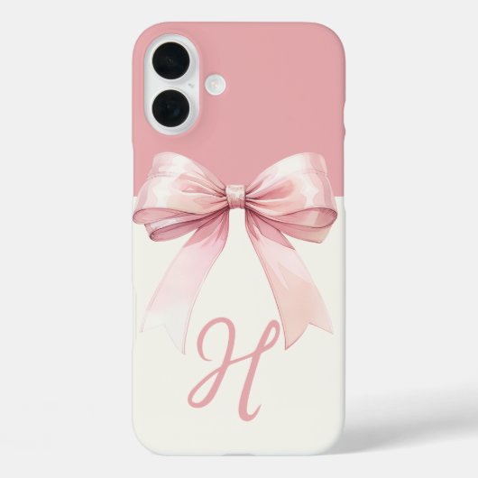 モノグラムピンクボウコケット Case-Mate iPhoneケース (裏面)