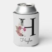 モノグラムピンクボホガーリーフローライニシャルH 缶クーラー (缶裏面)