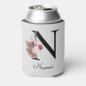 モノグラムピンクボホガーリーフローライニシャルN 缶クーラー (缶裏面)