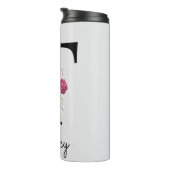 モノグラムピンクボホガーリーフローライニシャルT タンブラー (回転右)