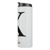 モノグラムピンクボホガーリーフローライニシャルX タンブラー (回転右)